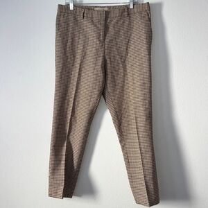 Vanessa Bruno Plaid Straight Leg Dress Pants Size 42
